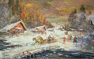 Der russische Winter, 1900-10 von Konstantin Alekseevich Korovin
